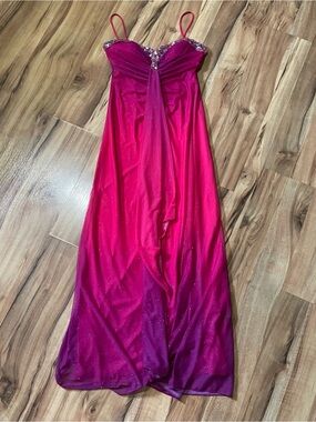 Y2K Reign On Ombré Maxi Gown with Rhinestone and Sparkle Detail Sz 5/6